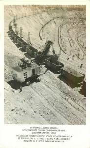 Bingham County Utah 1954 Whirling Electric Shovel RPPC Photo Postcard 5113