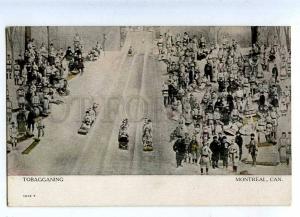 203118 CANADA OTTAWA Tobogganing sledge Old postcard