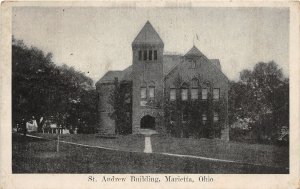 J23/ Marietta Ohio Postcard c1910 St Andrew Building 115