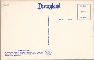 Disneyland Bobsled Run Anaheim California Unposted  Postcard X7