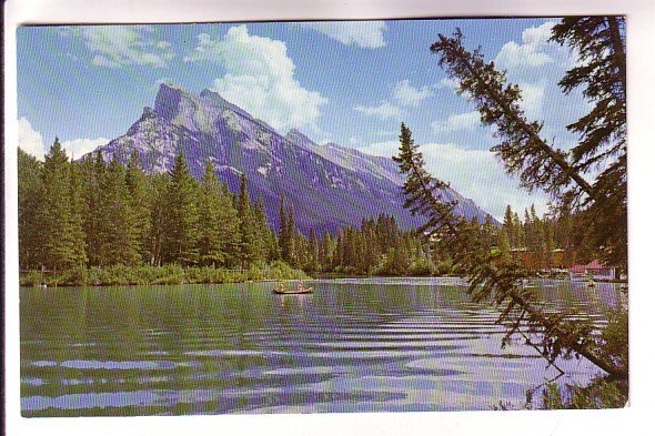 Mount Rundle, Bow River. Alberta,