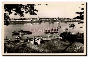 Old Postcard Saint Gilles Sur Vie L & # 39Arriere Harbor Yacht