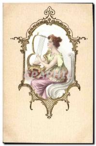 Old Postcard Fantaisie Harp (TOILEE map)