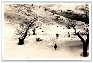 c1930's Tanikawa Skiing Ground Near Minakami Japan RPPC Photo Postcard