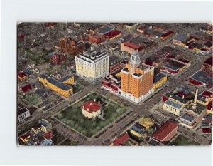 Postcard Bird's Eye View Of Civic Center, Rochester, Minnesota