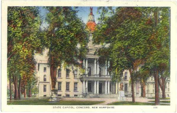 State Capitol, Concord, New Hampshire, NH, 1938 Linen