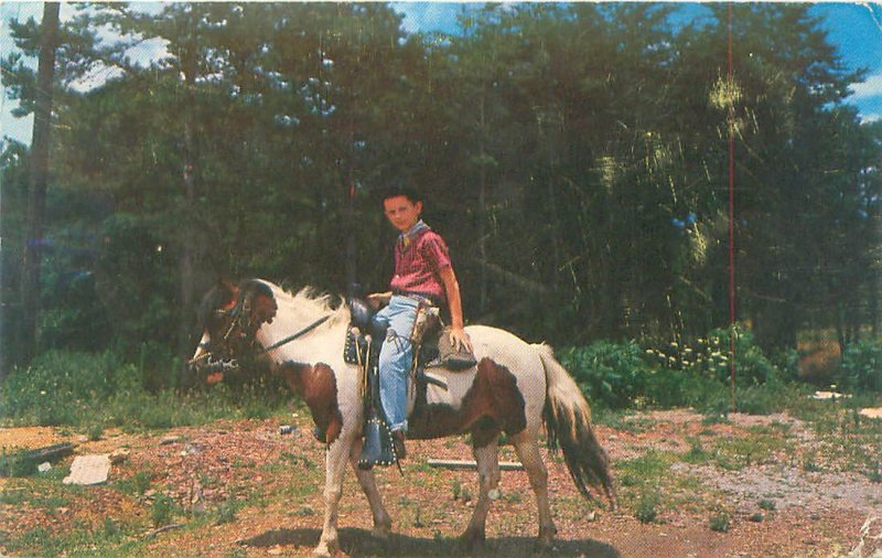 Dogpatch Kentucky Boy on Pony Chrome 1966 Postmark