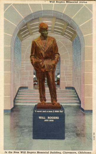 OK - Claremore. Will Rogers Memorial Statue