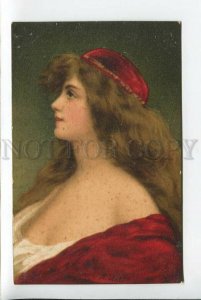 3184629 Lady in RED by Angelo ASTI vintage Color LITHO Granberg