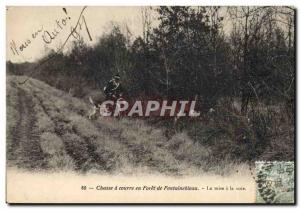 Old Postcard Hunting hounds in a Forest of Fontainebleau The setting is the w...