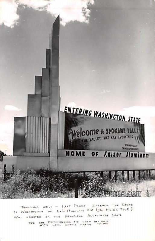 Entering Washington State - Spokane Valley