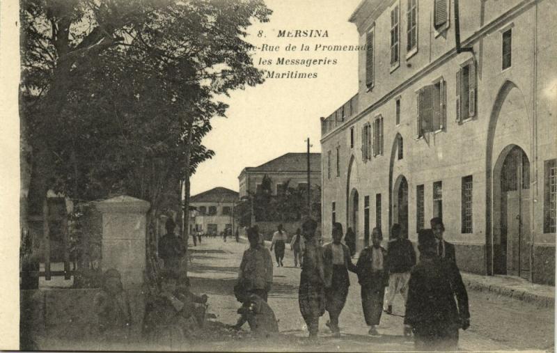 turkey, MERSIN MERSINA, High Street Promenade with People (1910s)