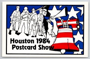 Houston TX 1984 Patriotic Postcard Show Postcard U27