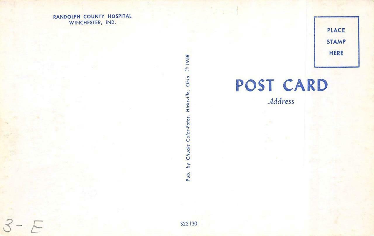 WINCHESTER, IN Indiana RANDOLPH COUNTY HOSPITAL 50's Cars Chrome