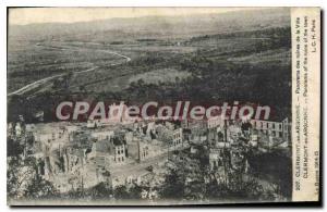 Old Postcard Clermont En Argonne Panorama Of Ruins Of The City