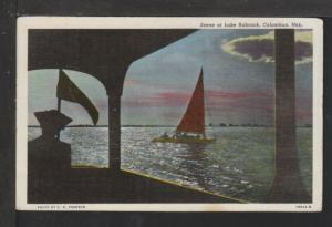 Sailboat,Lake Babcock,Columbus,NE Postcard 