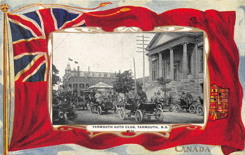 Yarmouth N. S. Canada Yarmouth Auto Club Souvenir Postcard