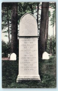 CONCORD, Massachusetts MA  Handcolored LOUISA MAY ALCOTT Grave ca 1910s Postcard