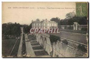 Chatillon Coligny Old Postcard The beautiful terrace with castle gallery