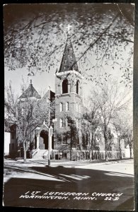 Vintage Postcard 1930-1945 1st Lutheran Church, Worthington, MN