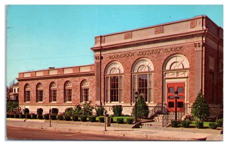 1970 Wareham Savings Bank, Wareham, MA Postcard