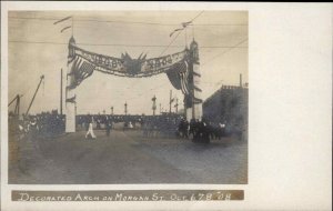 Hartford Connecticut CT Bridge Day Celebration 1908 Real Photo Postcard