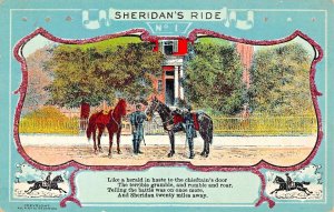 CIVIL WAR GENERAL SHERIDAN'S RIDE~SHENANDOAH VALLEY VIRGINIA-#1 SERIES POSTCARD