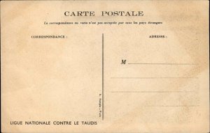 A/S Novelbur Mother with Baby and Toddler Pull Toy Bird Vintage French Postcard