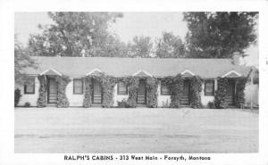 Forsyth Montana Ralphs Cabins Street View Vintage Postcard K99157