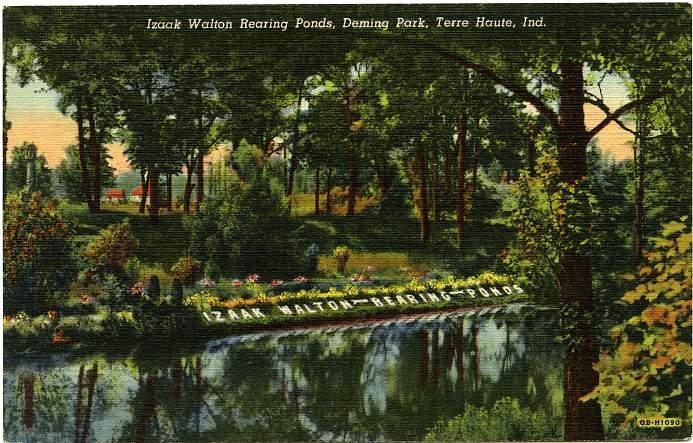 Izaak Walton Fish Rearing Ponds - Deming Park, Terre Haute IN, Indiana - Linen