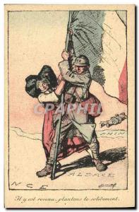 Old Postcard Army Alsace