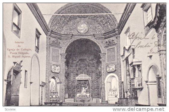 Interior, Egreja do Collegio,Ponta Delgada, S. Miguel-AZores , Portugal , 00-10s