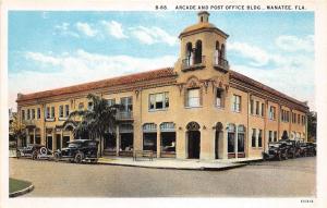 D95/ Manatee Florida Fl Postcard c1910 Arcade and Post Office Buildings