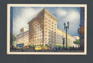 Ca 1930 Post Card Las Angeles Ca Bullocks Dept Store Built 1906