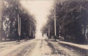 Maine Calais North Street Looking East Real Photo RPPC