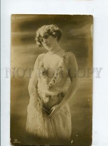 3134771 Semi-NUDE BELLE Woman FLOWERS vintage PHOTO GGCo. PC