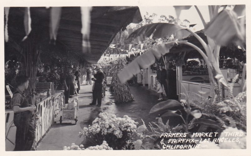 California Los Angeles Farmers' Market Real Photo