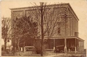 Topeka Indiana~Parks Building~Meat Market @ Left~Music Store @ Right~c1910 Pc