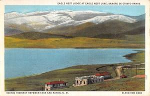 Raton New Mexico Eagle Nest Lake Birdseye View Antique Postcard K84511