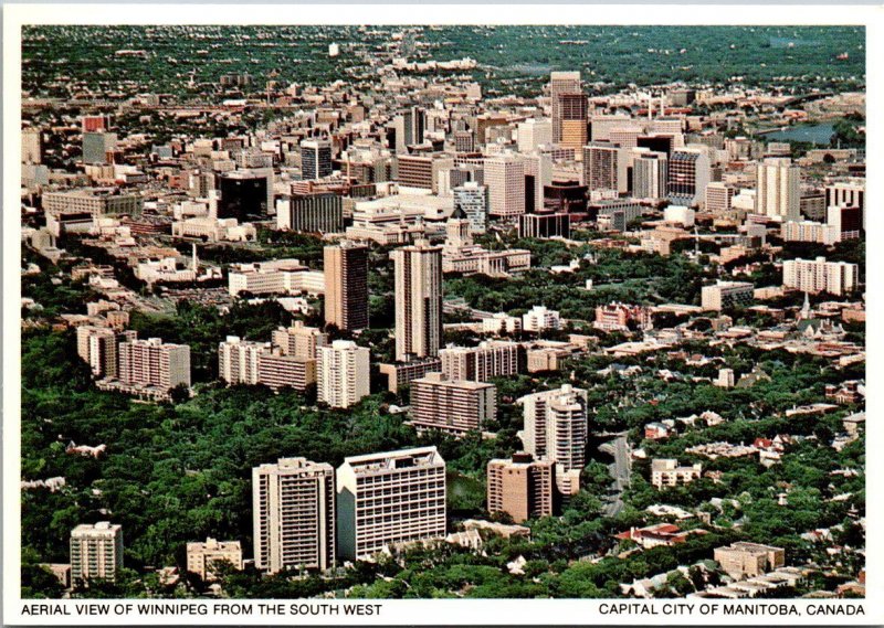 Canada Winnipeg Aerial View From The Southwest