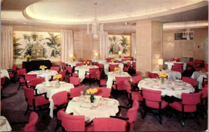 Postcard NY Jamestown Hotel Jamestown Colony Dining Room Interior 1960s V113