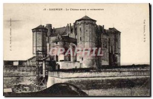 Postcard Old Saumur Chateau before restoration