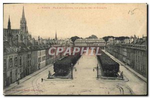 Old Postcard Nancy Square view Carriere taking the Arc de Triomphe