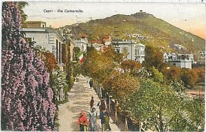 Vintage postcard: CAPRI - VIA CAMERELLE 1949-
