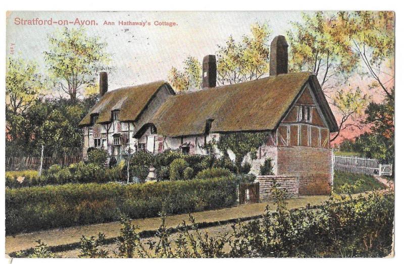 UK Stratford on Avon Ann Hathaway Cottage Nice 1908 CDS