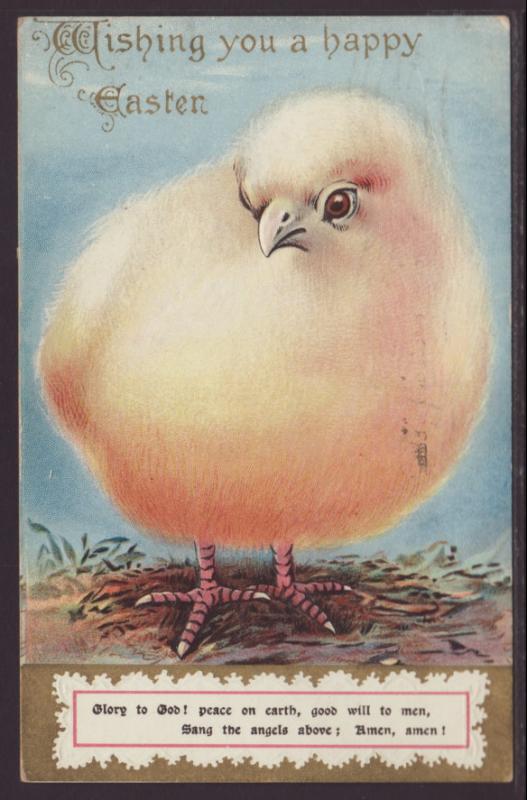 A Happy Easter,Chicks Postcard