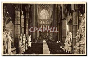 Old Postcard Westminster Abbey View From North Transept