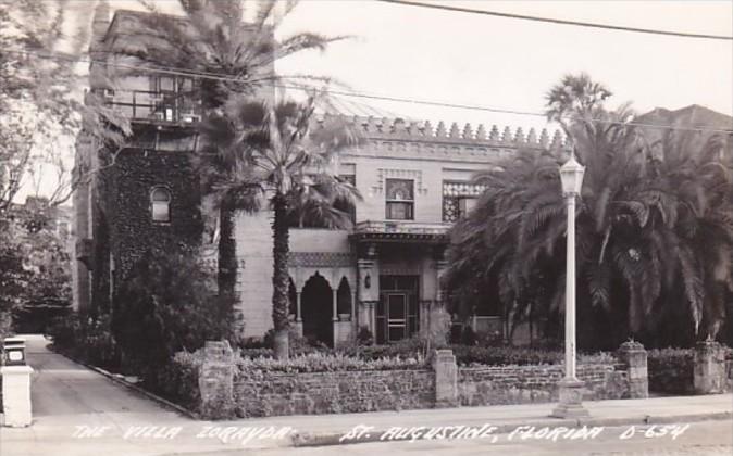 Florida St Augustine The Villa Zorayda Real Photo