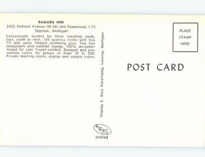 Unused Pre-1980 RAMADA MOTEL Saginaw Michigan MI c2022