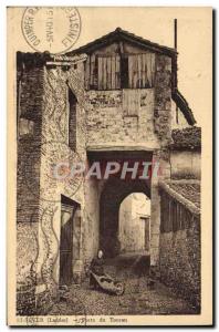 Postcard Old St Sever Gate Touron Woman Charrette